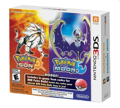 Pokemon Sun & Moon Dual Pack Nintendo 3DS USED