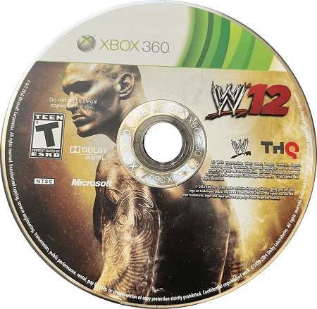 WWE 12 XBOX 360 LOOSE