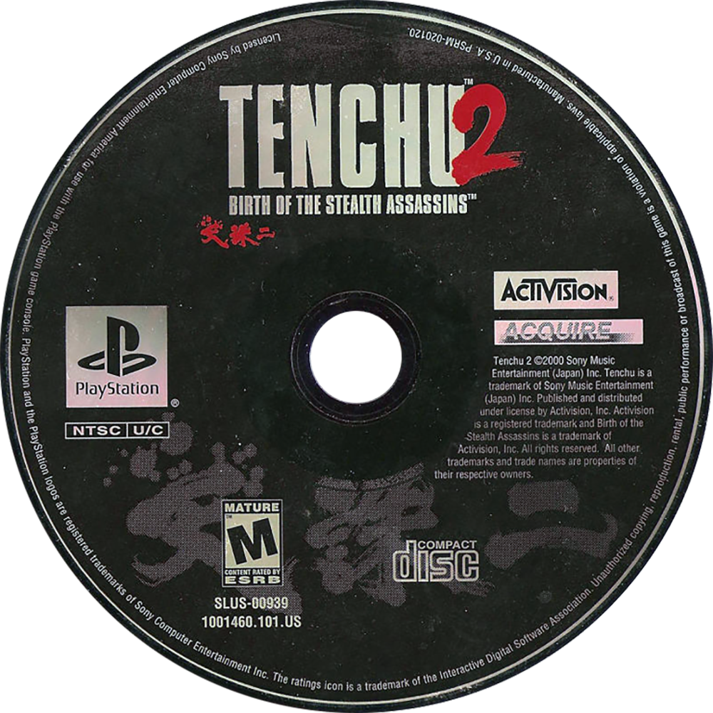 Tenchu 2: Birth of the Stealth Assassins Playstation 1 LOOSE