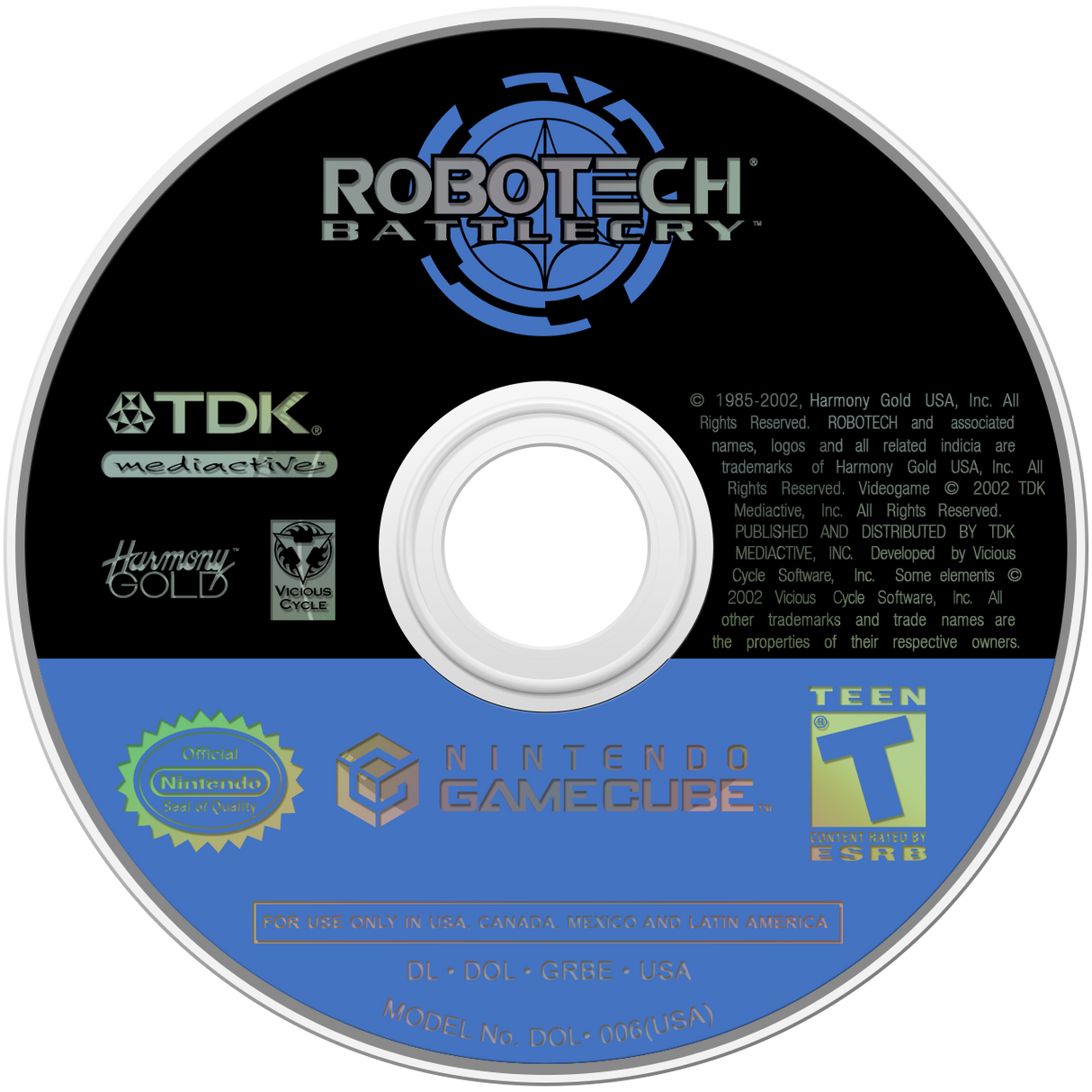 Robotech Battlecry Nintendo Gamecube LOOSE