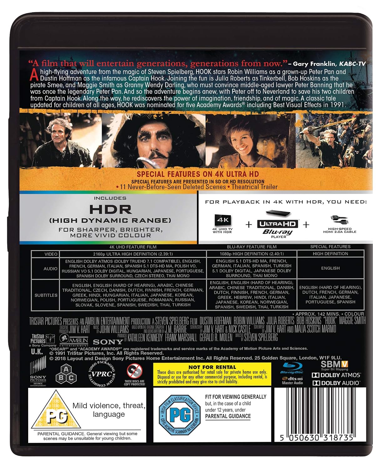 Hook (4K UHD, Region Free/B)