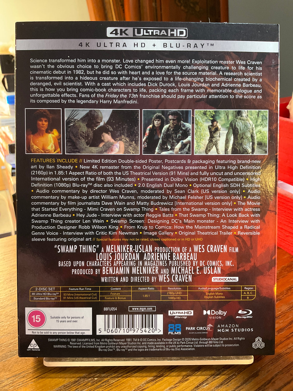 Swamp Thing (4K UHD, 88 Films, Deluxe Limited Edition, Region Free/B) w/SLIP USED