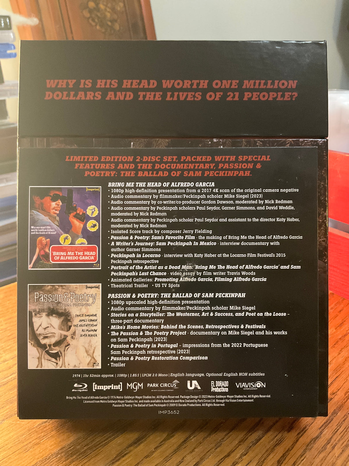 Bring Me the Head of Alfredo Garcia (Limited Hardbox Edition, Region Free) USED