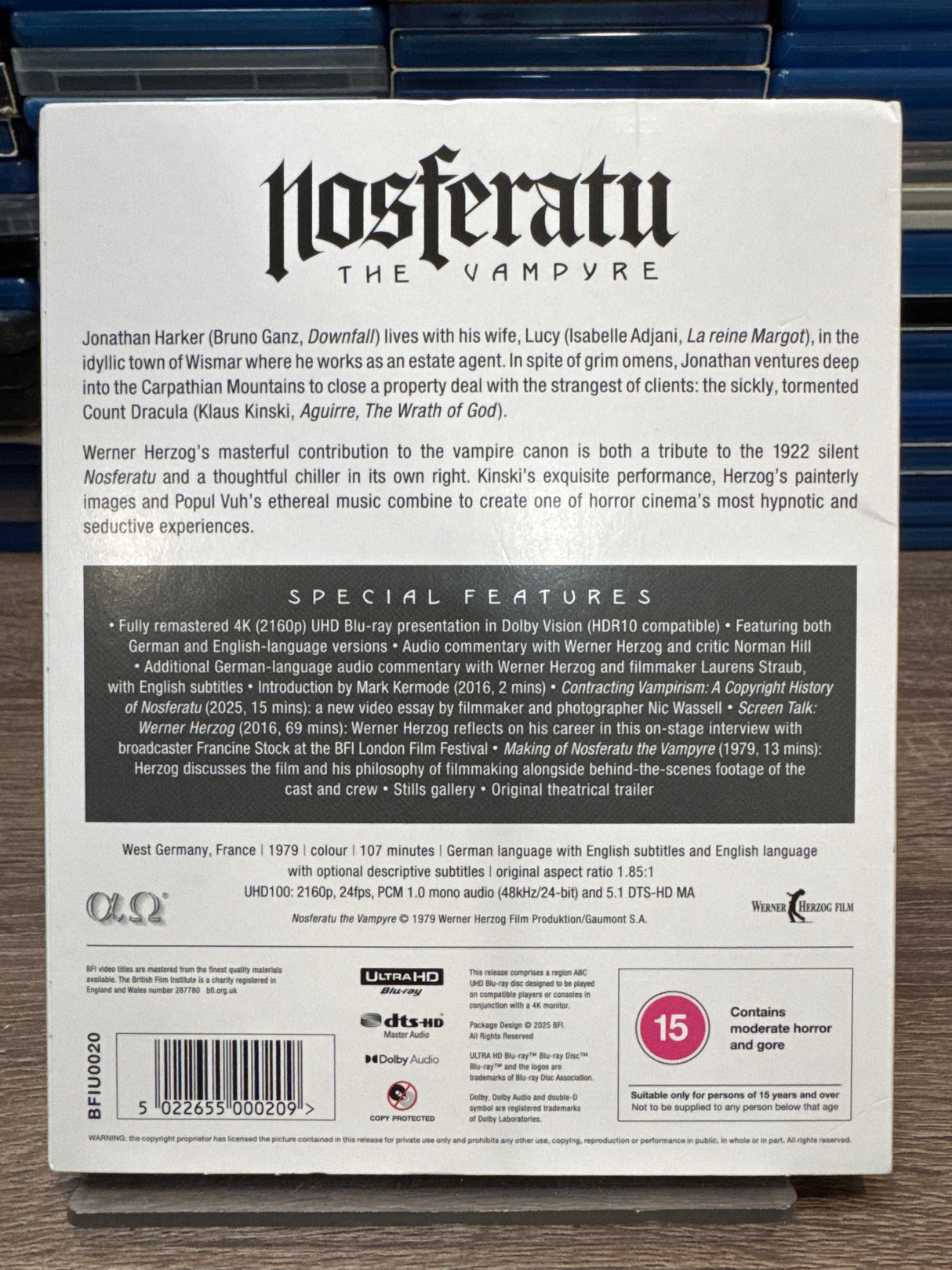 Nosferatu the Vampyre (4K UHD, BFI, Region Free/B) w/SLIP USED