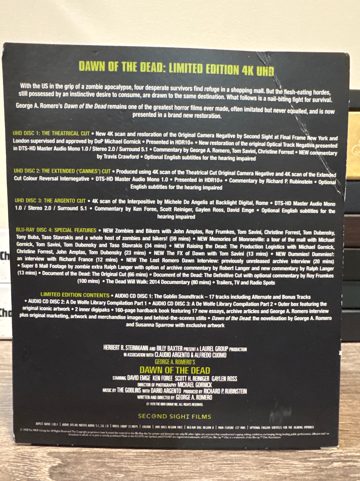 Dawn of the Dead Limited Edition (4K UHD, Region Free/Region B) USED