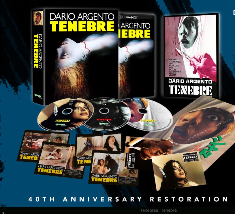 Tenebrae (4K UHD, Synapse Limited Edition) Cover A *one per customer