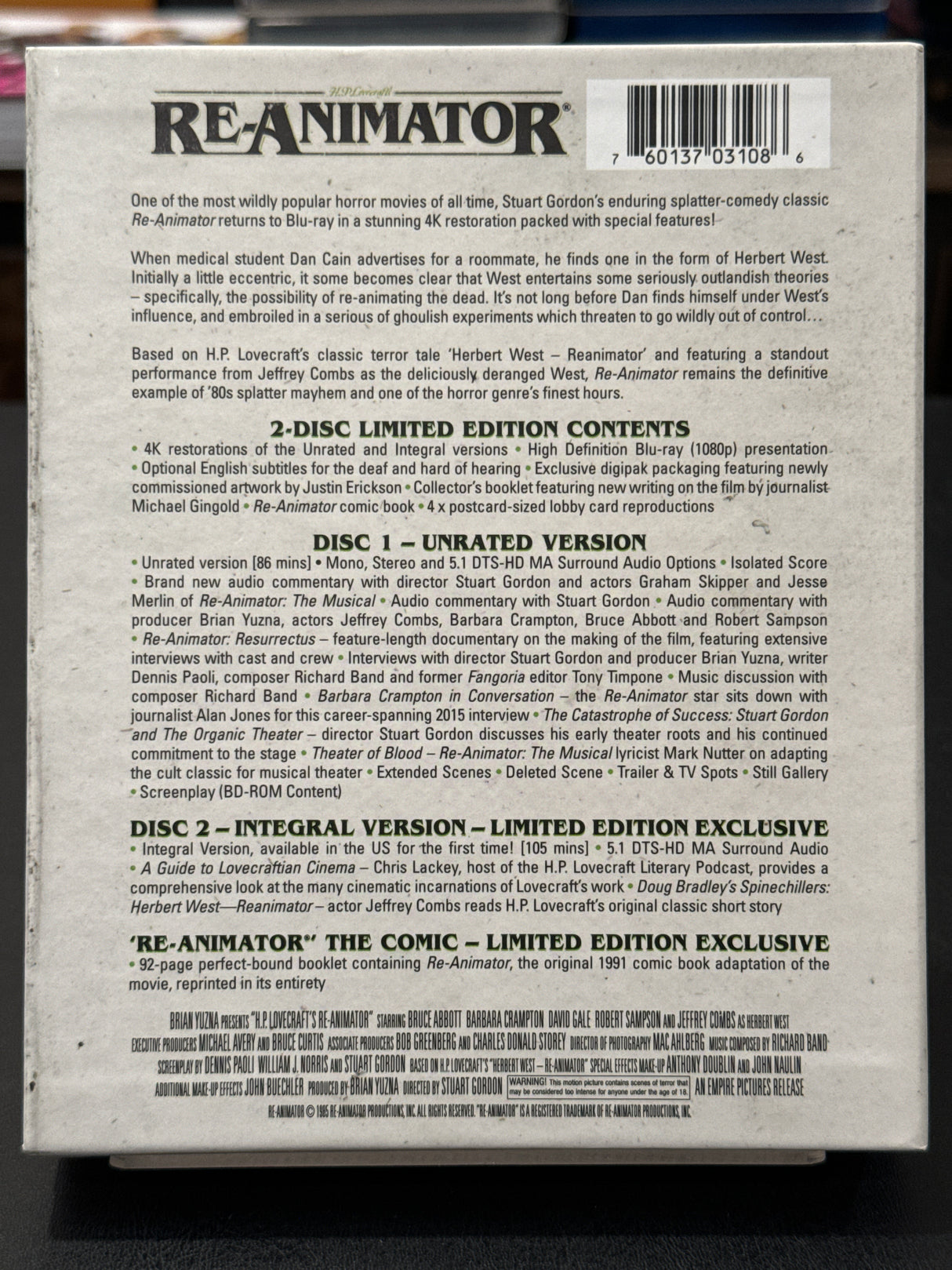 Re-Animator (Limited Edition) USED