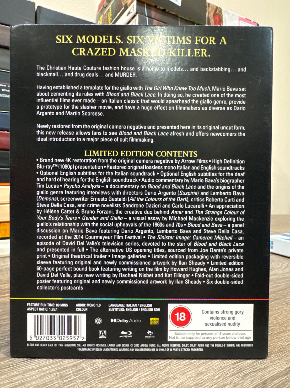 Blood and Black Lace (Blu-Ray, Limited Edition, Region B) USED