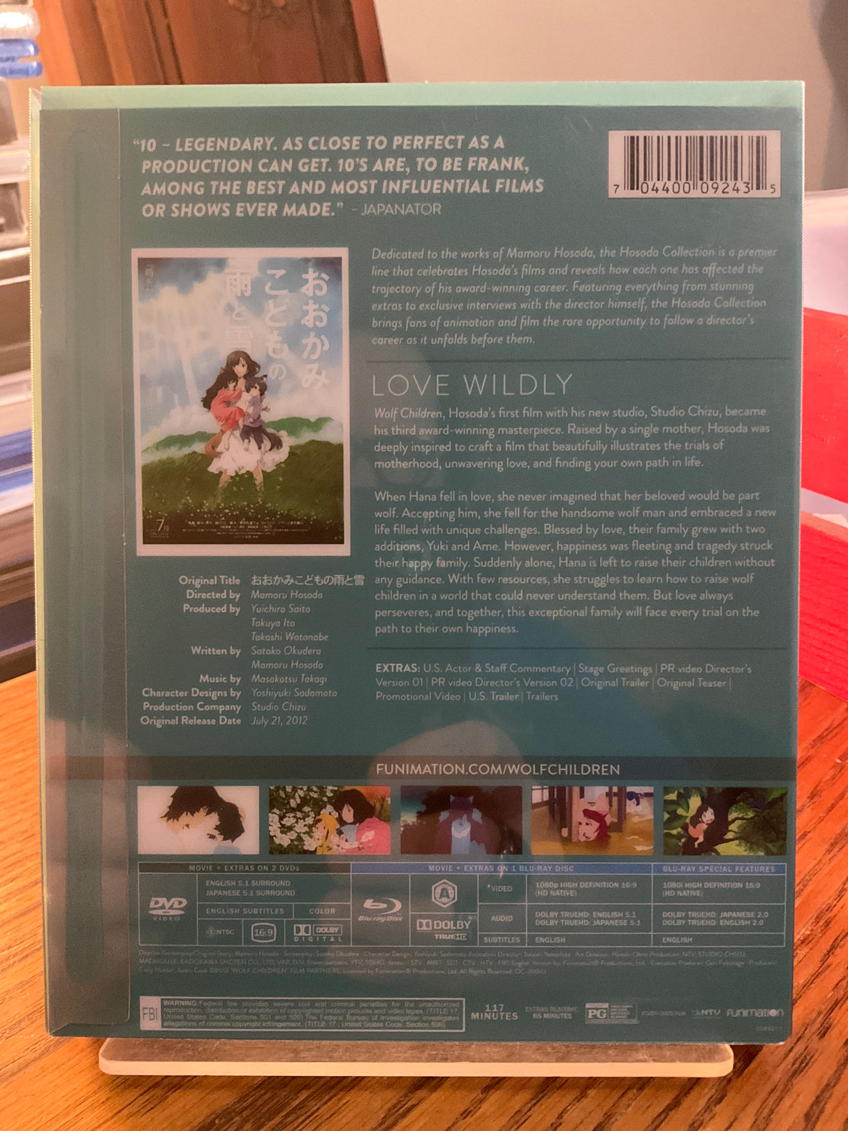 Wolf Children w/SLIP AND BOOKLET USED