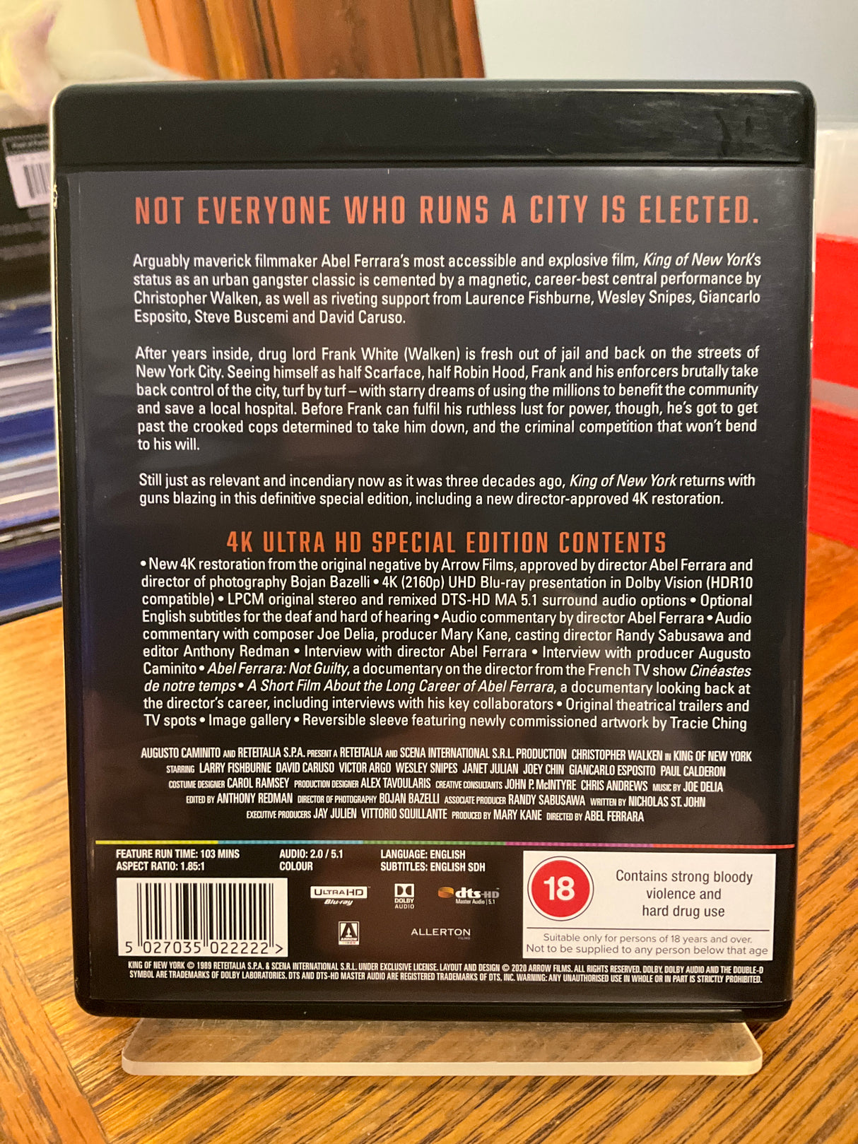 King of New York (4K UHD, Region Free) USED