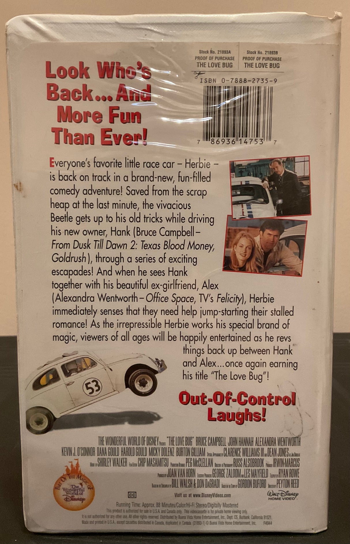 Disney's The Love Bug (Clamshell) VHS