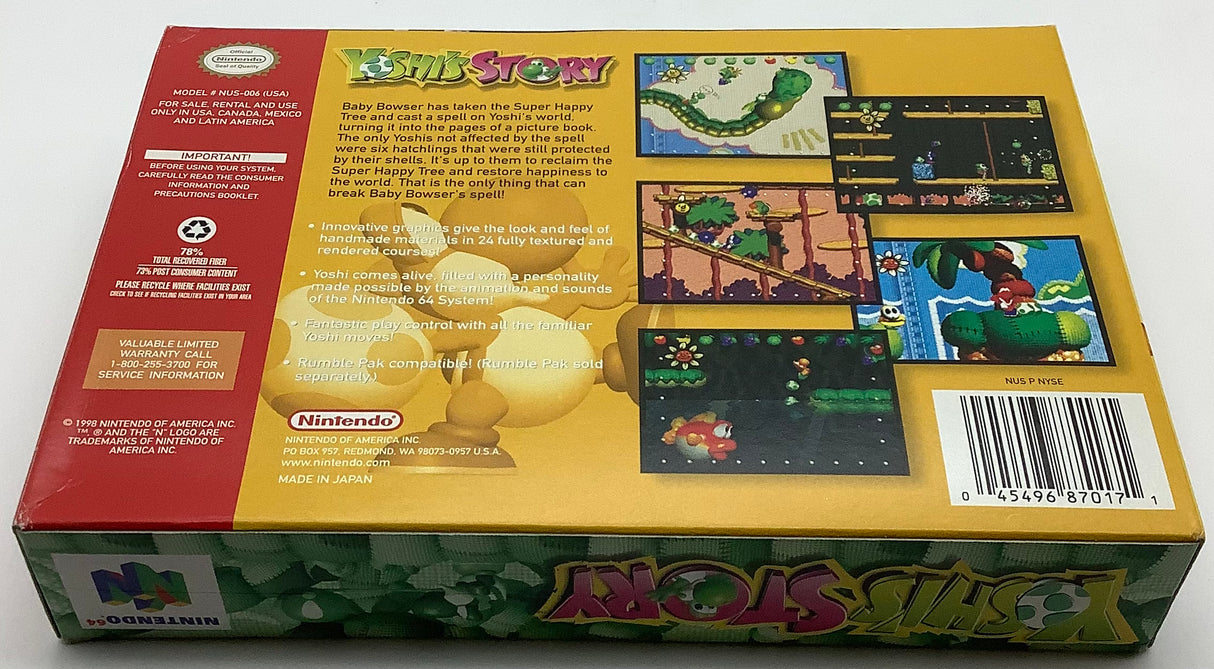 Yoshi's Story Nintendo 64 USED *SEE NOTE