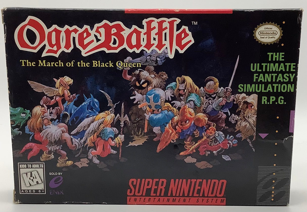 Ogre Battle The March of the Black Queen Super Nintendo USED