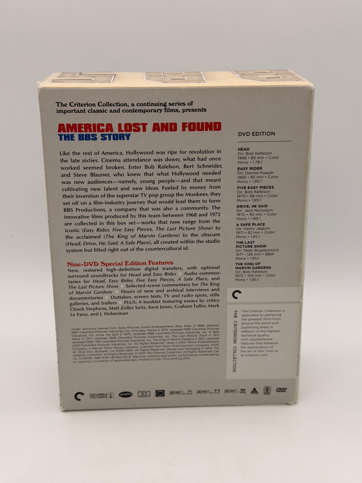 America Lost & Found: The BBS Story (The Criterion Collection Boxset) DVD USED