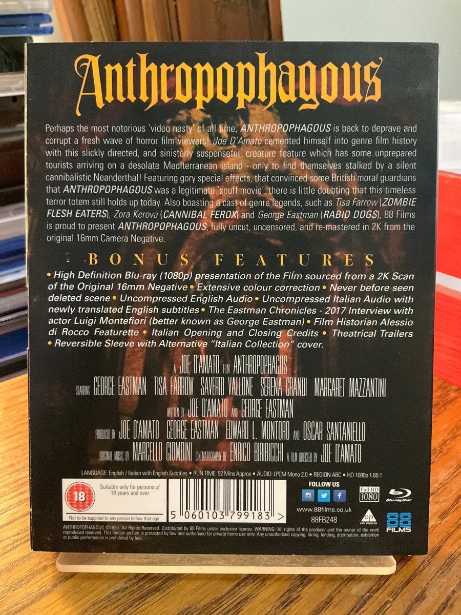 Anthropophagous (Region Free) w/SLIP USED