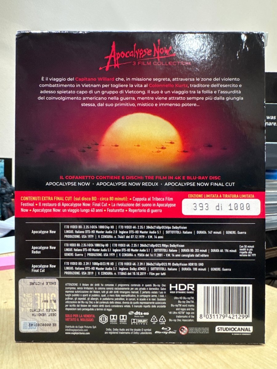 Apocalypse Now 3 Film Collection (4KULT, 4K UHD, Region Free/B) USED