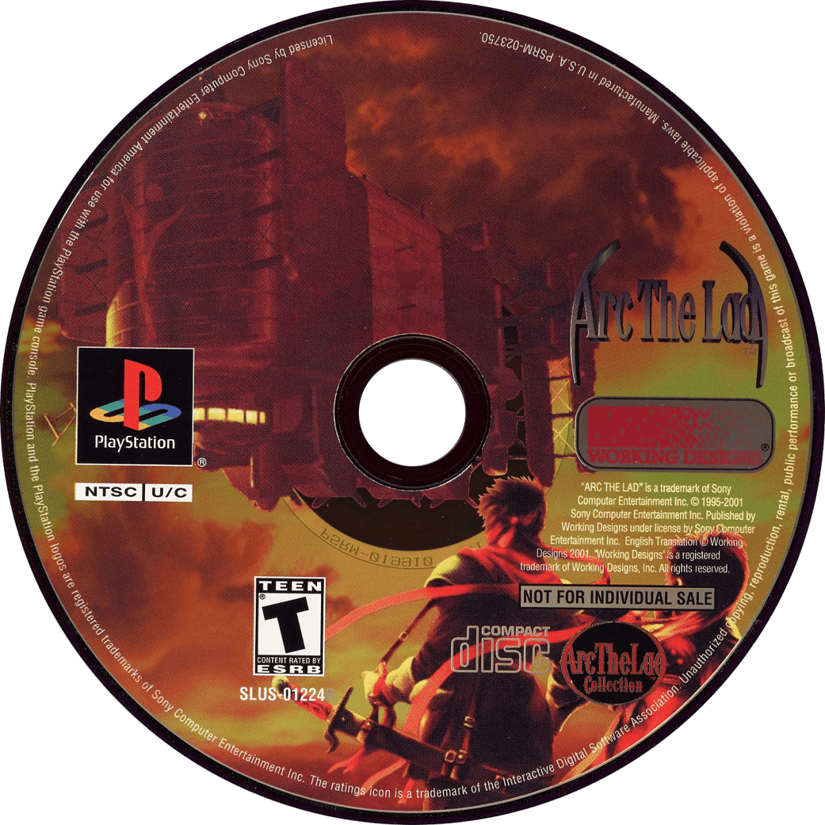 Arc The Lad Collection Playstation 1 LOOSE - Video Games - Playstation 1
