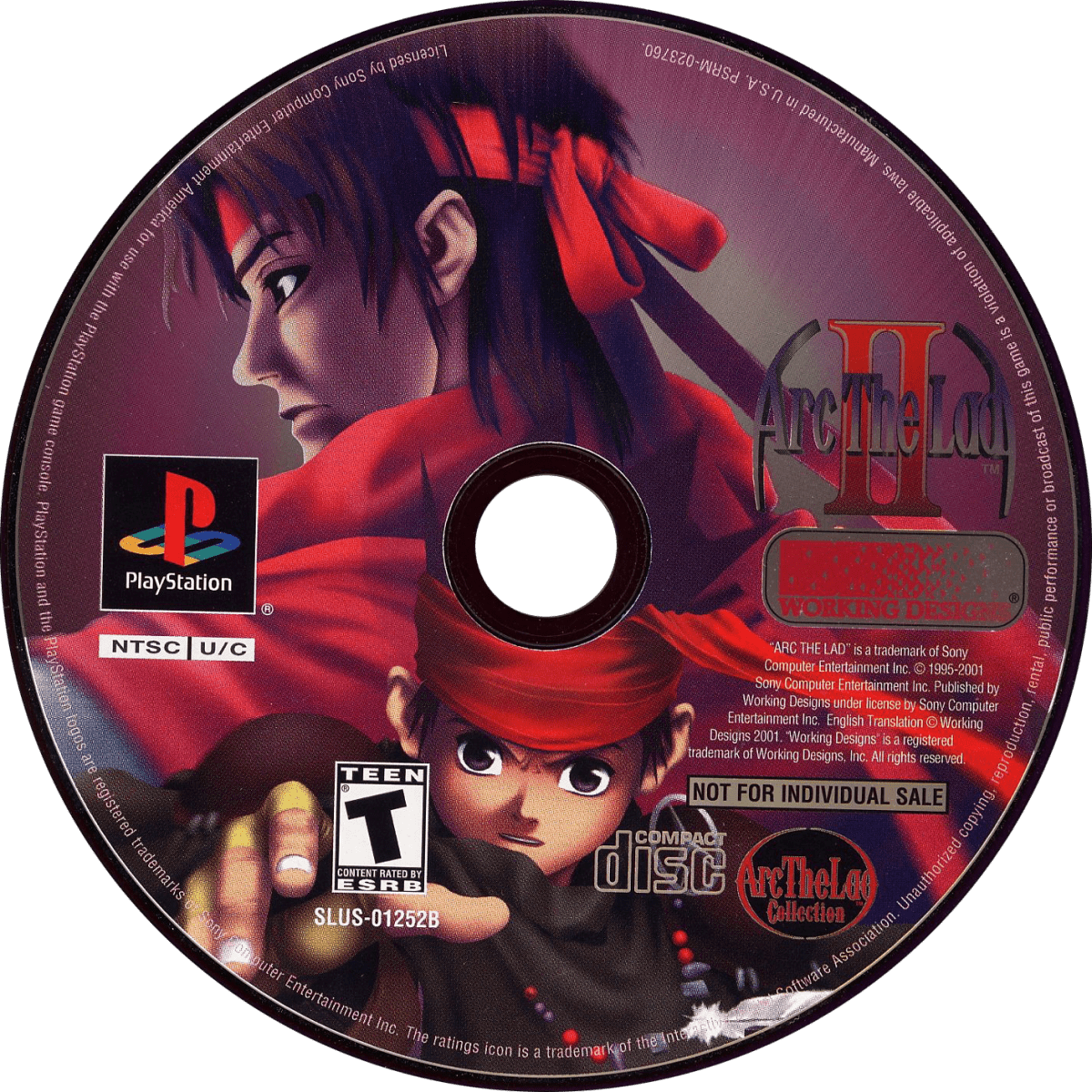 Arc The Lad Collection Playstation 1 LOOSE - Video Games - Playstation 1