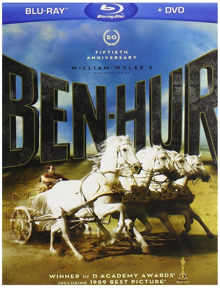 Ben-Hur 50th Anniversary (Blu-Ray / DVD Combo) w/SLIPCASE USED