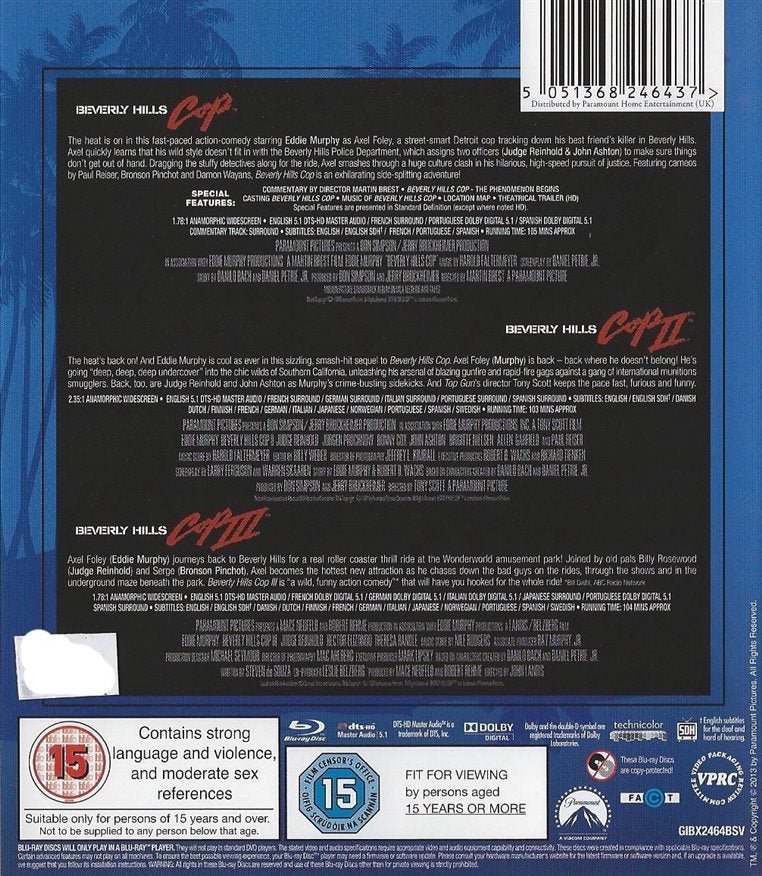 Beverly Hills Cop 3-Movie Collection (UK Import) USED