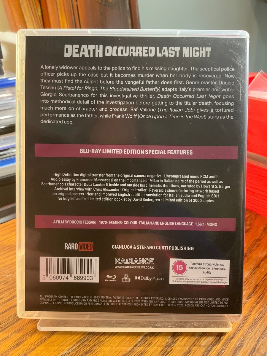Death Occurred Last Night (Limited Edition, Region Free) USED