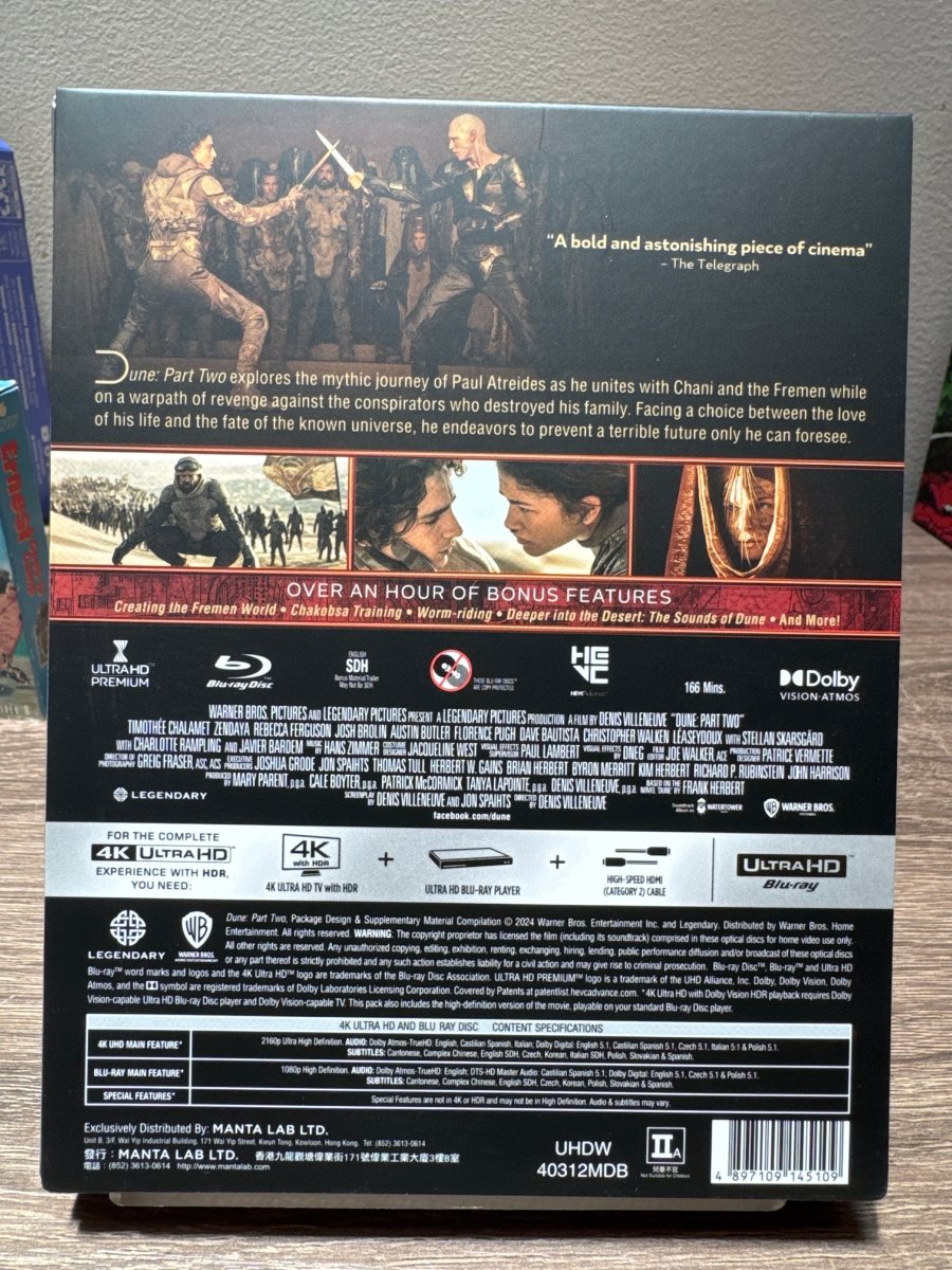 Dune Part Two (4K UHD, Steelbook, Manta Lab Exclusive, Double Lenticular Full Slip)