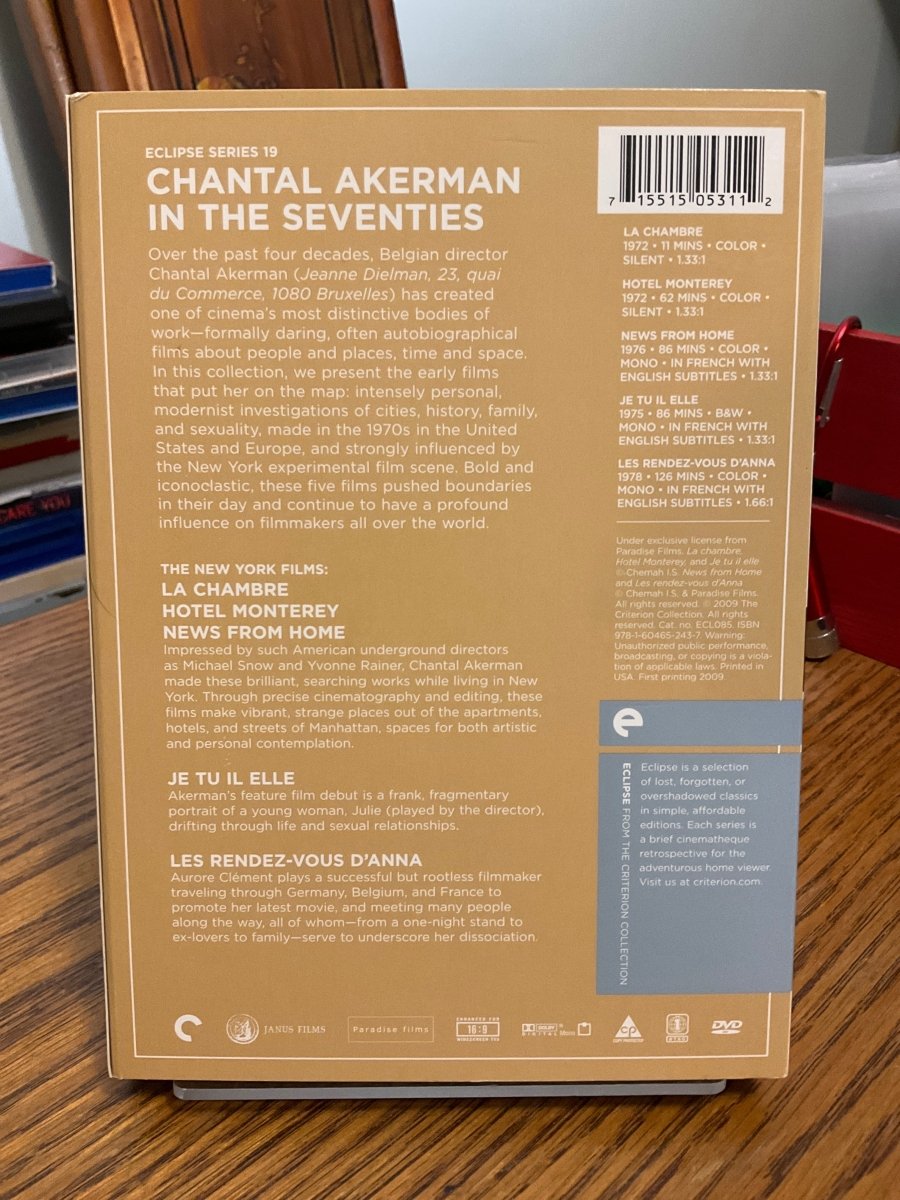 Eclipse Series 19: Chantal Akerman in the Seventies DVD USED