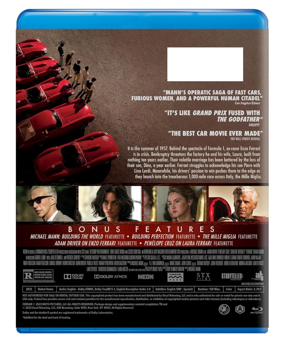 Ferrari - New Blu - Ray