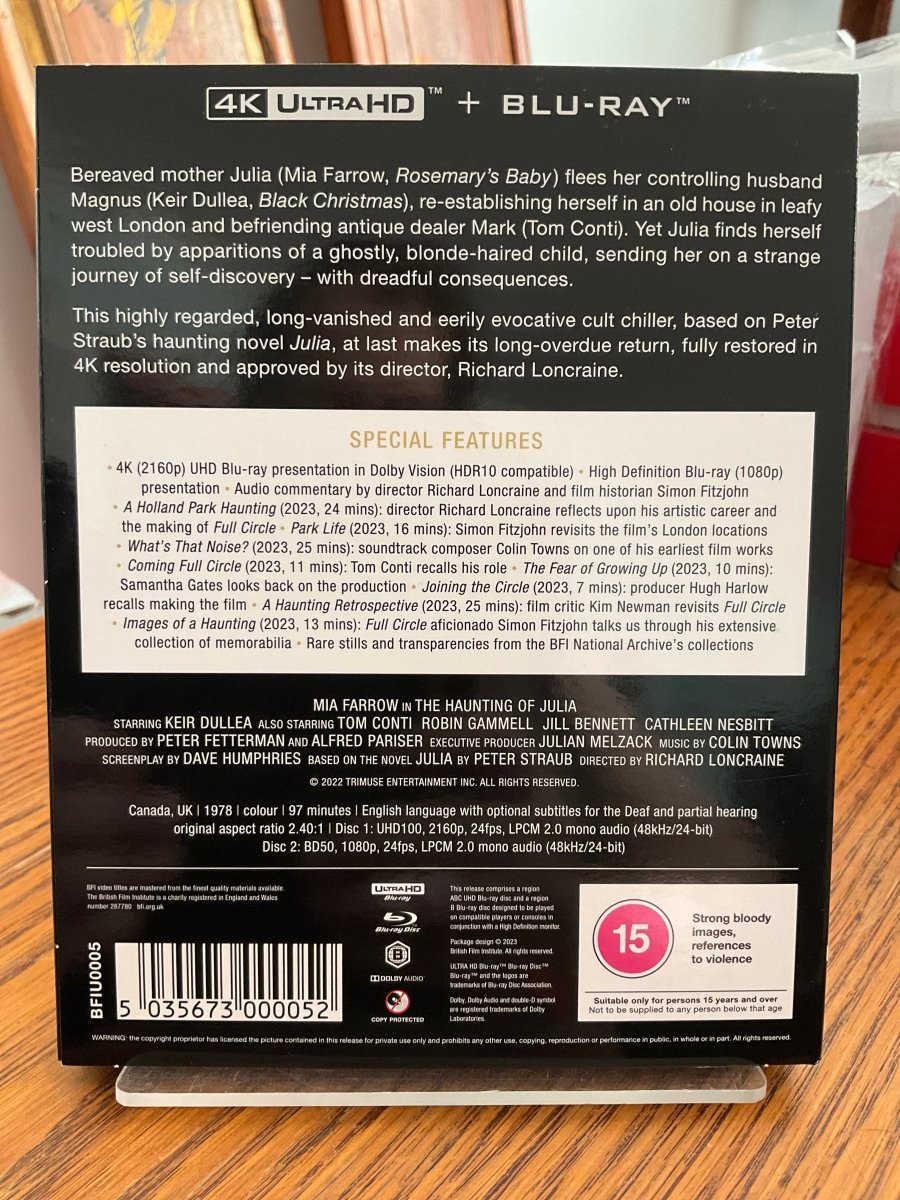 Full Circle - The Haunting of Julia (REGION B) 4K UHD W/SLIP USED