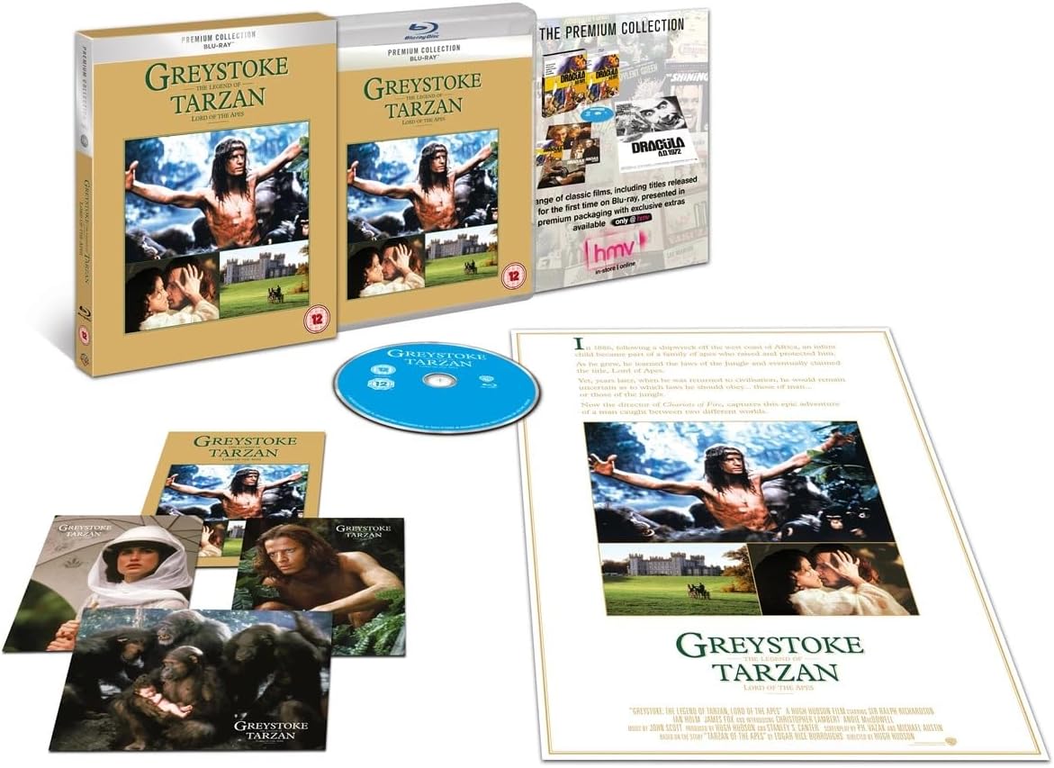 Greystoke The Legend of Tarzan Lord of the Apes (UK WB Premium Collection, Region Free) w/SLIP - New Blu - Ray