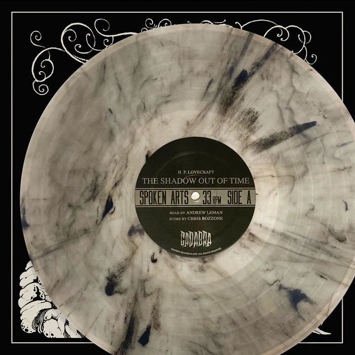 H.P. Lovecraft's The Shadow Out of Time 4xLP Set - Read by Andrew Leman, Score by Chris Bozzone - Black and White Edition (Vinyl LP)