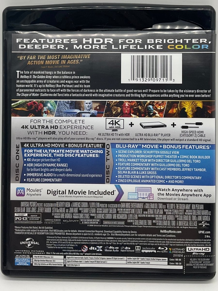 Hellboy: The Golden Army (4K UHD) w/SLIP USED
