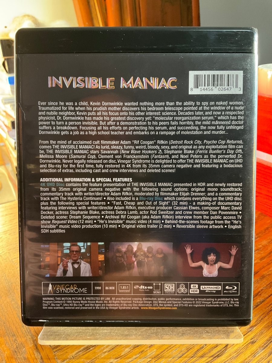 Invisible Maniac (4K UHD) USED