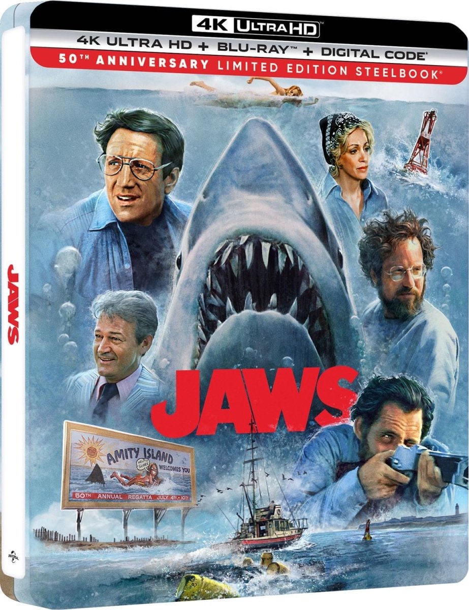 Jaws (4K UHD, 50th Anniversary, Limited Edition Steelbook) *one per customer - New 4K UHD