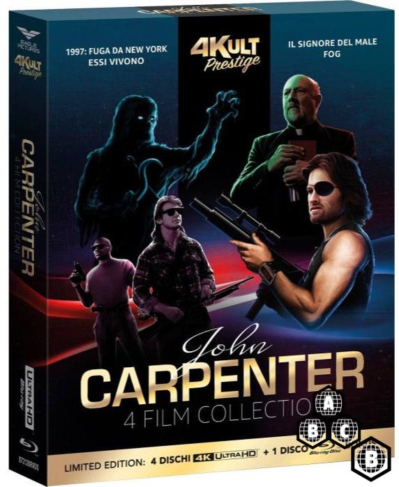 John Carpenter: 4Kult Prestige 4 Film Collection (4K UHD/Blu-Ray, Limited Edition, Region Free/B)