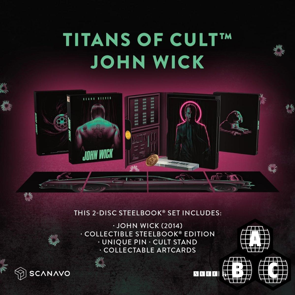 John Wick (4K UHD, Limited 'Titans of Cult' Edition Steelbook, Region Free) - New 4K UHD