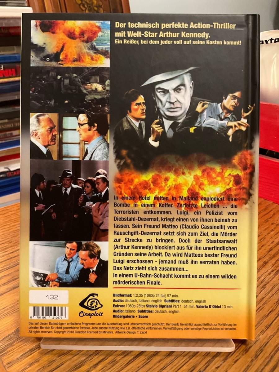 Killer Cop (REGION B,GERMAN IMPORT) MEDIABOOK w/POSTER USED - Used Blu - Ray