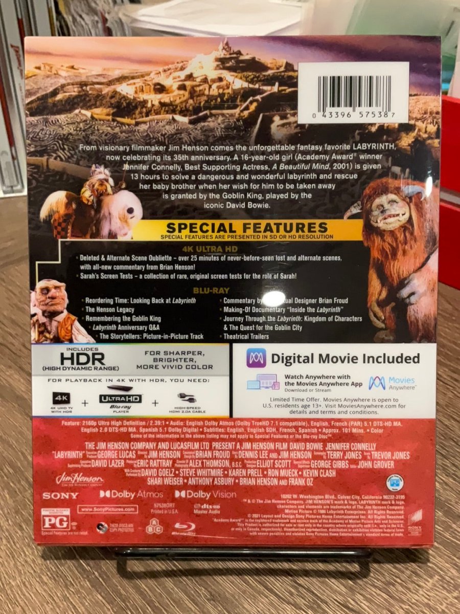 Labyrinth 35th Anniversary Digibook 4K UHD USED
