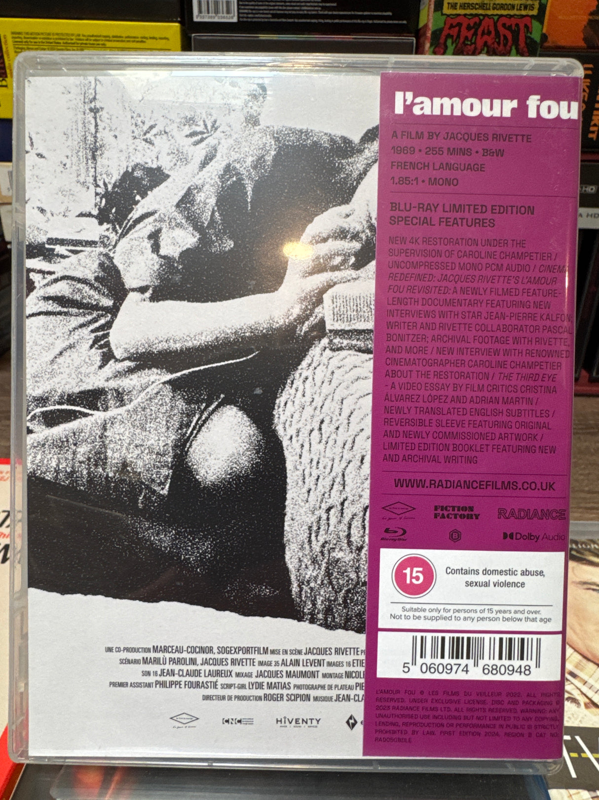 L'amour fou (Limited Edition, Region B) w/BOOKLET USED