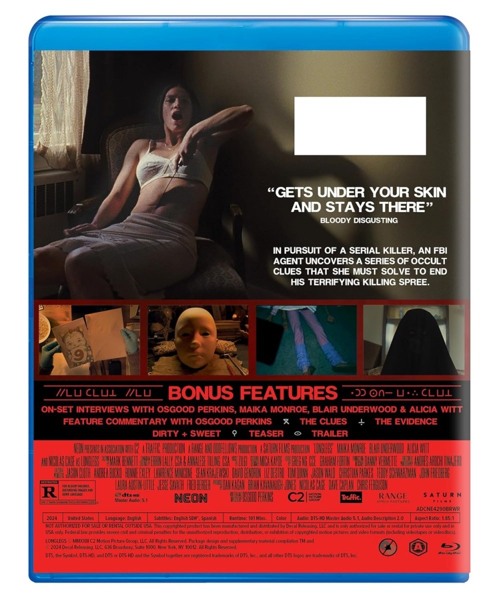 Longlegs (Blu - Ray) - New Blu - Ray