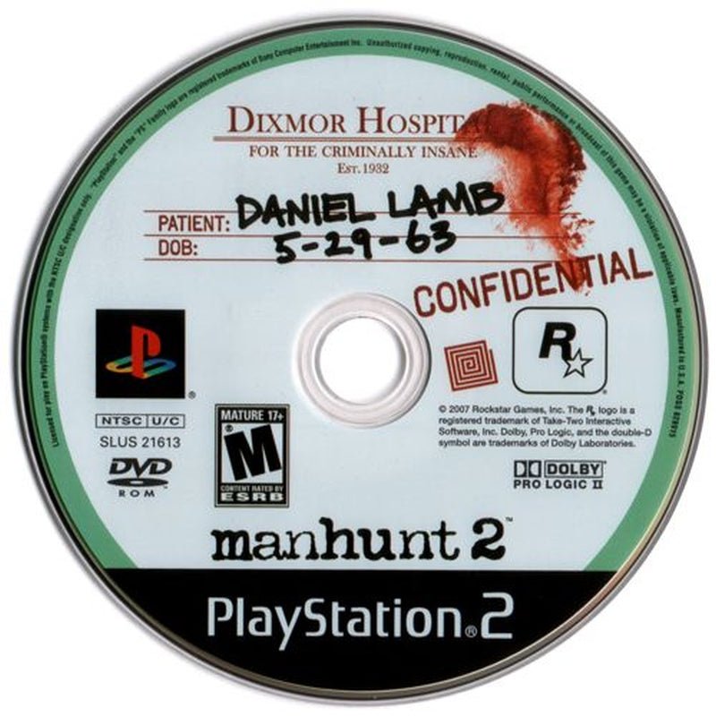 Manhunt 2 Playstation 2 LOOSE - Video Games - Playstation 2
