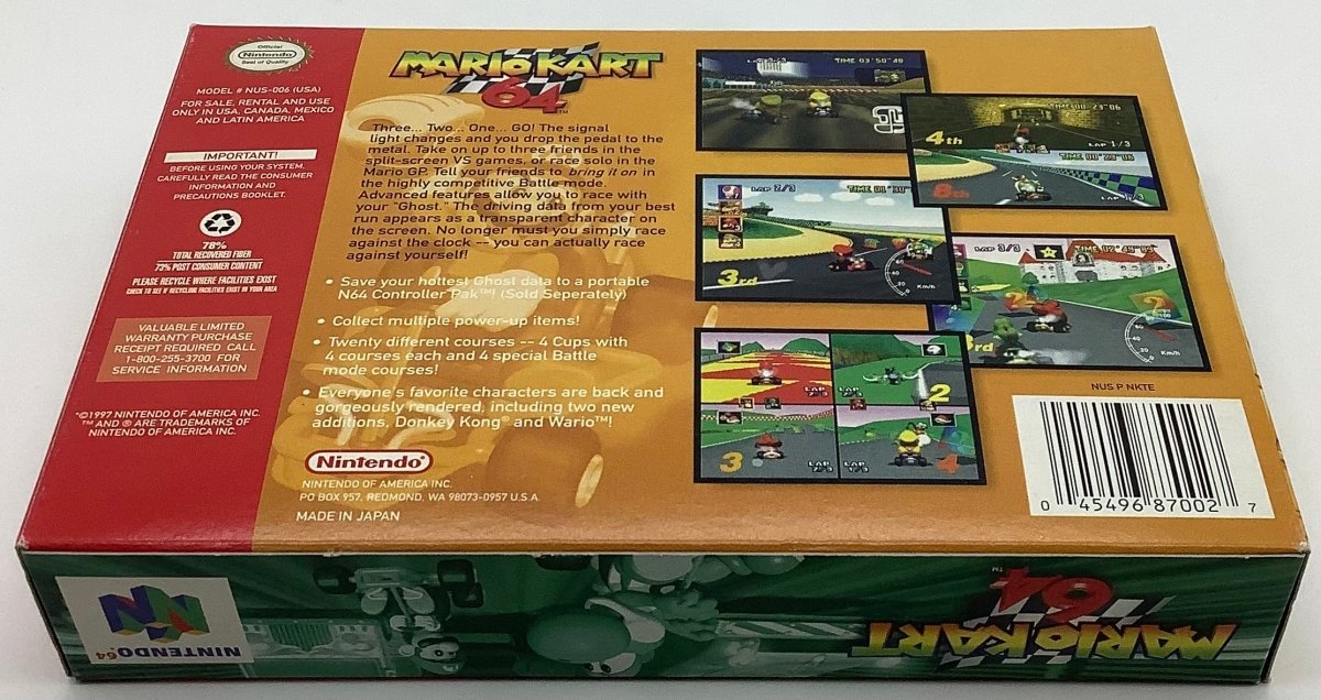 Mario Kart 64 Nintendo 64 USED - Video Games - Nintendo 64