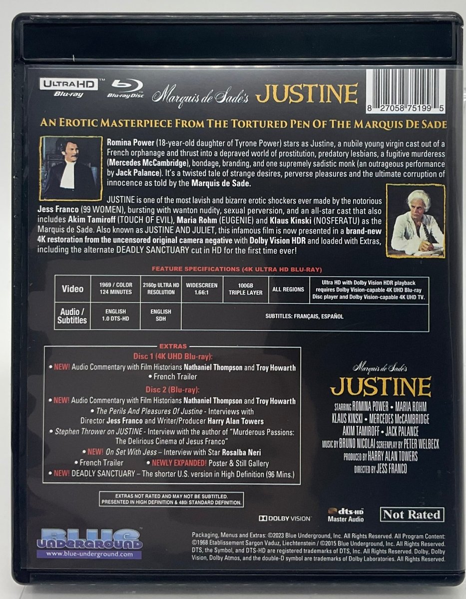 Marquis De Sade's Justine (4K UHD) w/SLIP USED