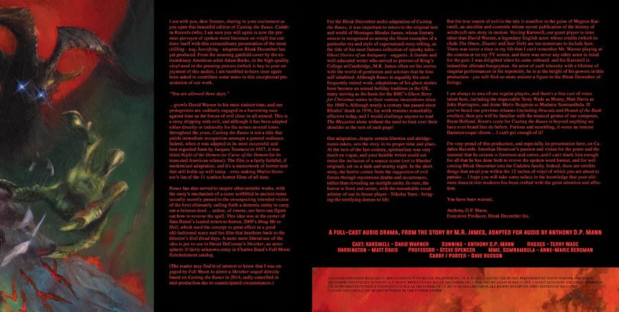 M.R. James: Casting the Runes - With David Warner and More "The Curse" Variant (Vinyl LP) - Music