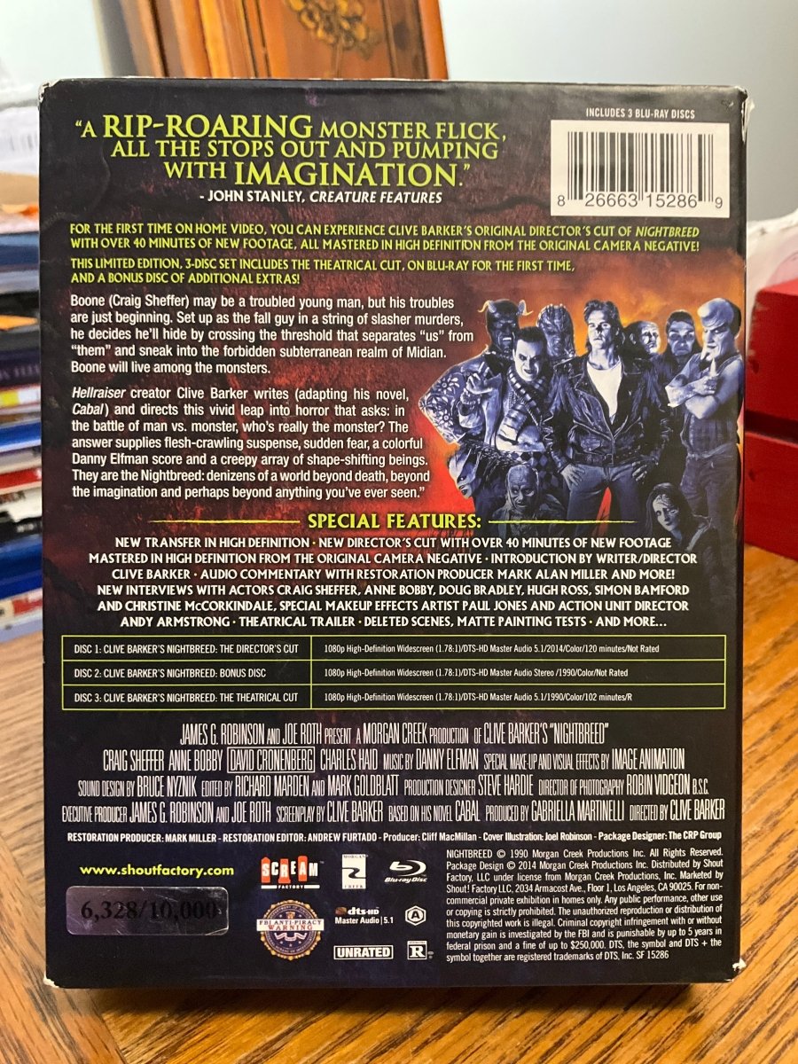 Nightbreed The Director's Cut Limited Edition USED