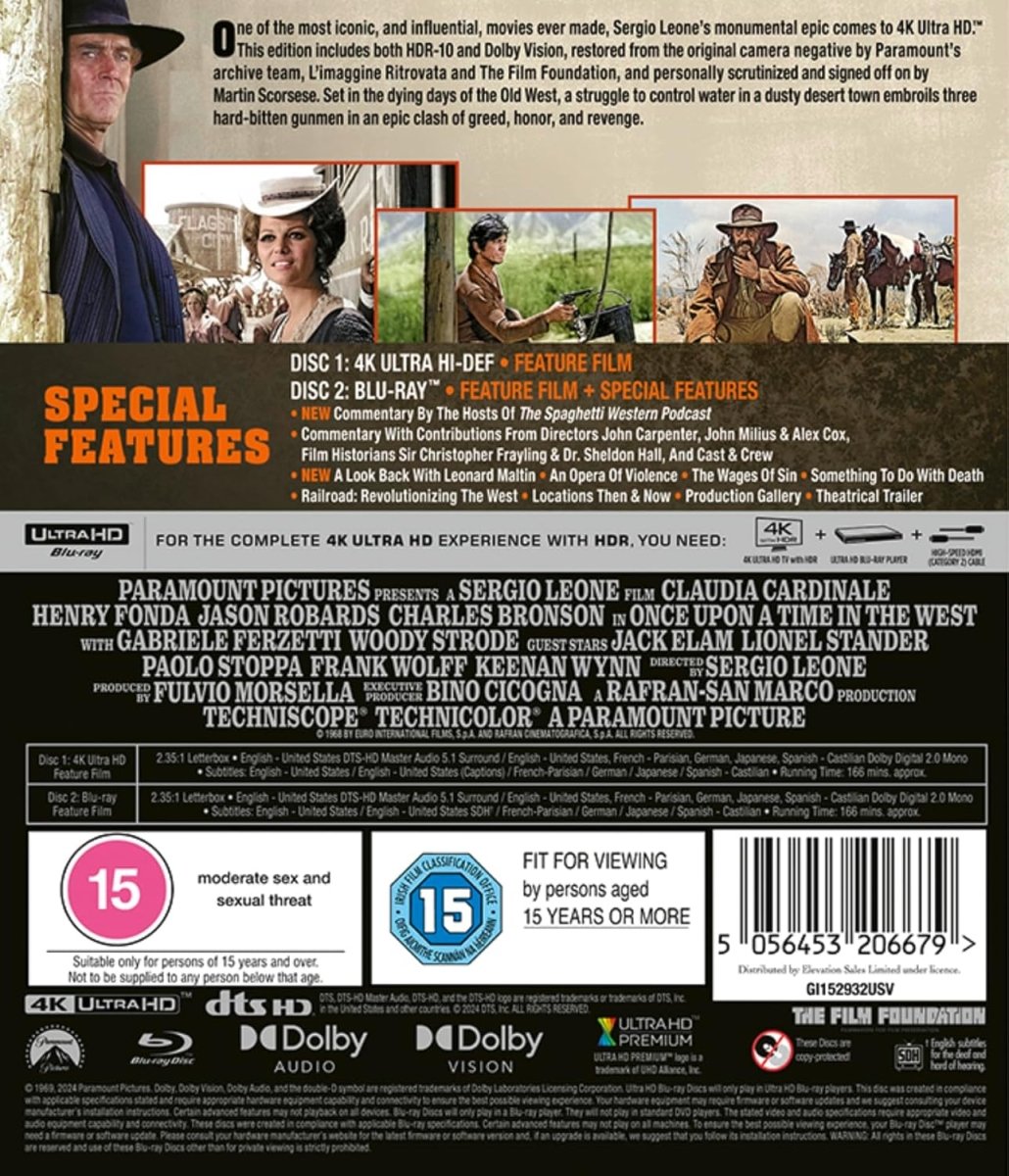 Once Upon a Time in the West (UK 4K UHD, Region Free/B)