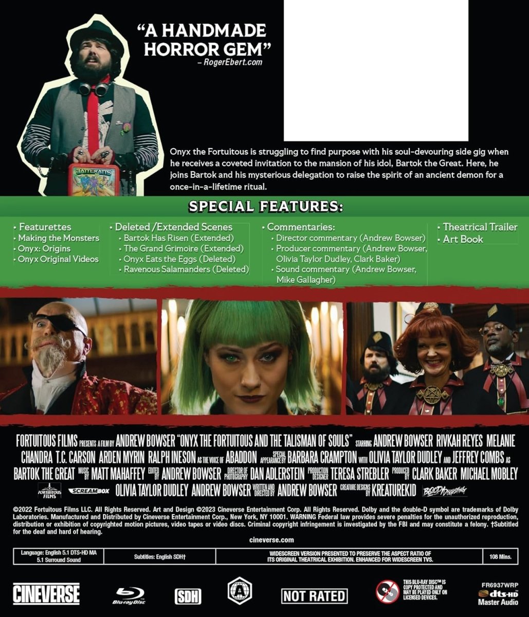 Onyx the Fortuitous and the Talisman of Souls w/SLIP - New Blu - Ray