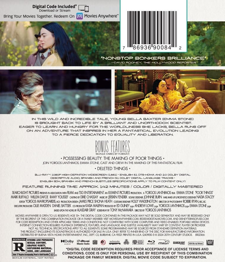 Poor Things - New Blu - Ray