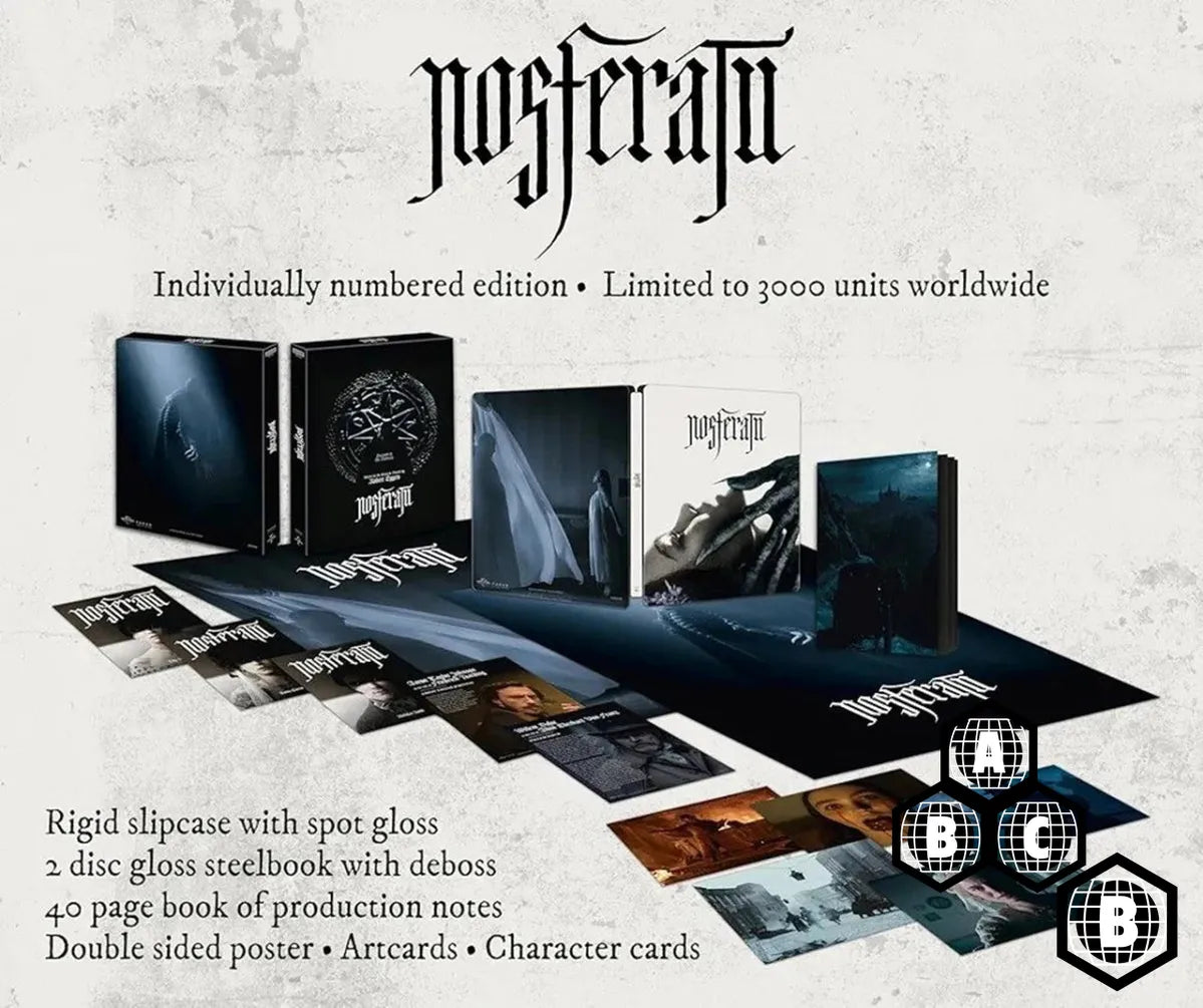PRE - ORDER - Nosferatu (2024) (4K UHD, UK Ultimate Collector's Edition Steelbook, Region Free/B) *one per customer - New 4K UHD