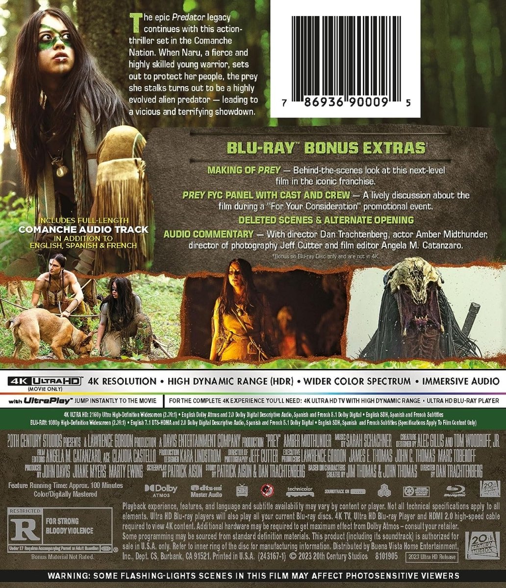 Prey (2022, 4K UHD) w/SLIP - New 4K UHD